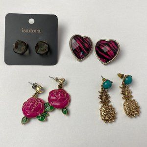 Assorted Fun Earrings Isadora & Betsy Johnson